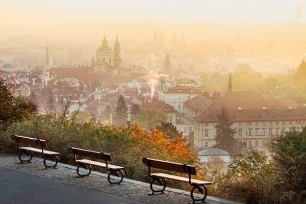 Vistas de Praga desde la colina Petrin