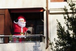 Santa Claus y el viaje en trineo