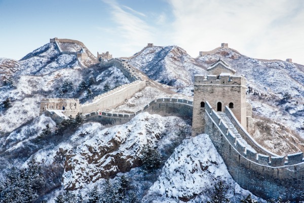 Gran Muralla China bajo la nieve