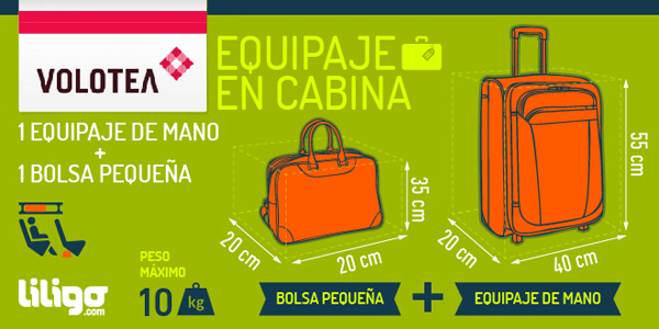 Equipaje Volotea: precio, peso, - El del