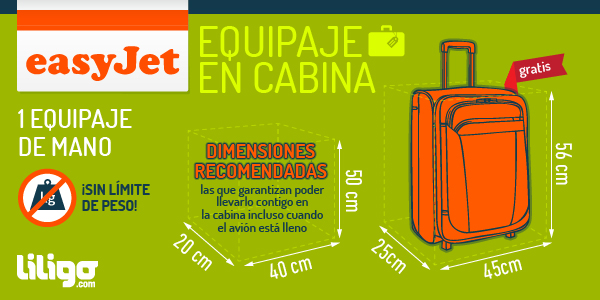 easyJet: precio, peso, dimensiones... - Magazine del Viajero