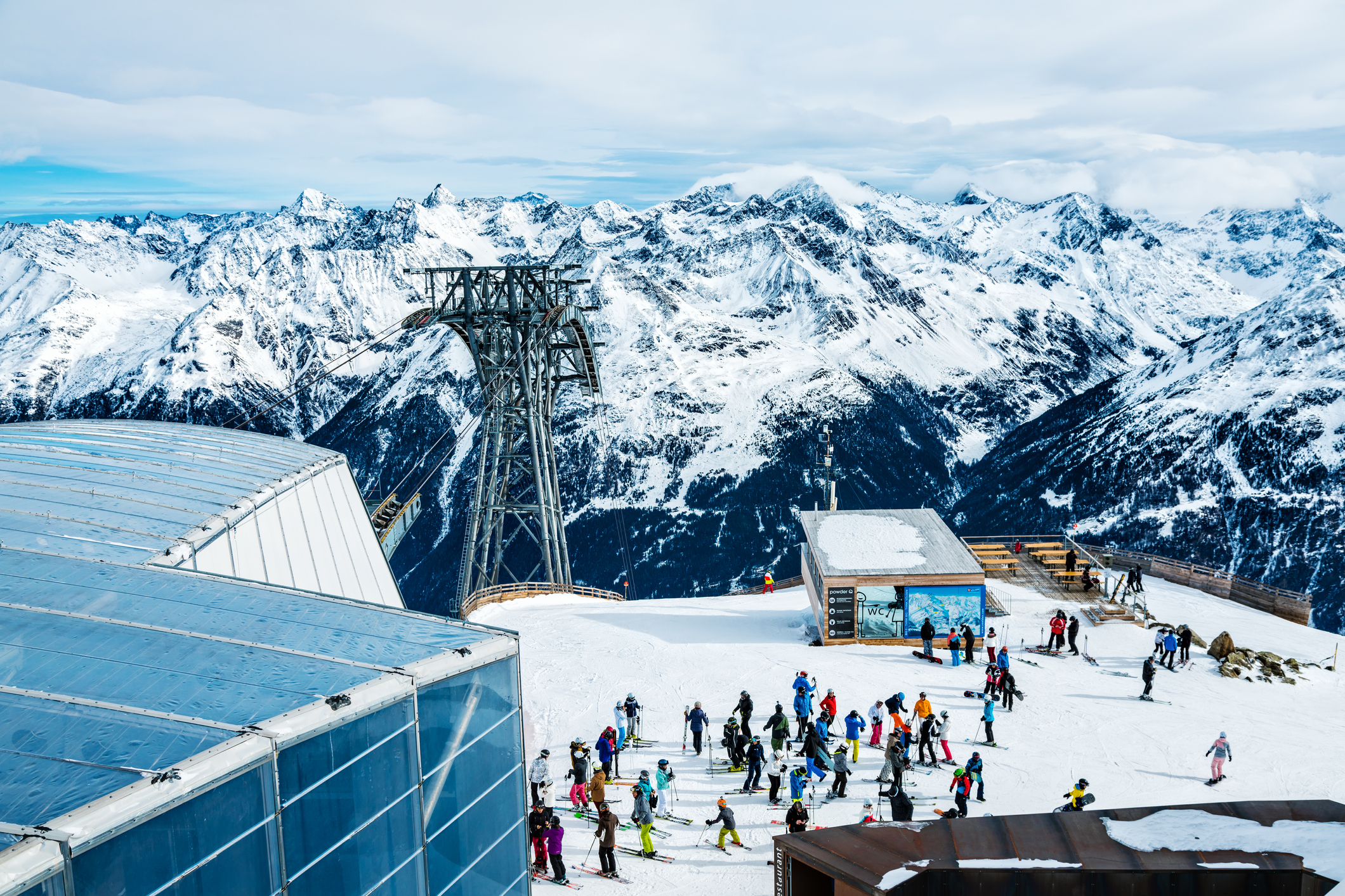 Estación de esquí en Los Alpes