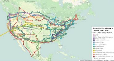 Un mapa con los más famosos “road trip” literarios