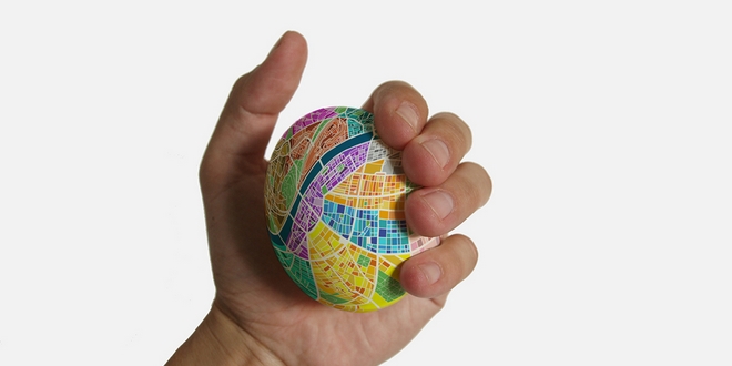 "Egg Map", el "mapa-huevo" estrujable - El Magazine del Viajero