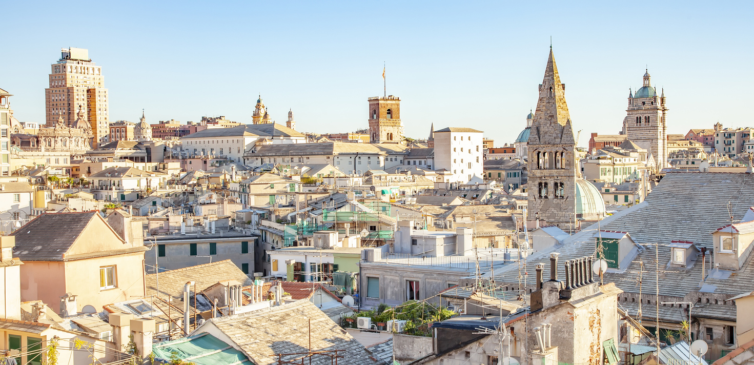 Panorámica del centro histórico de Génova