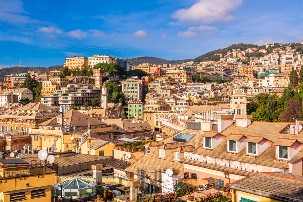 Vista de Génova desde el barrio de Castelletto