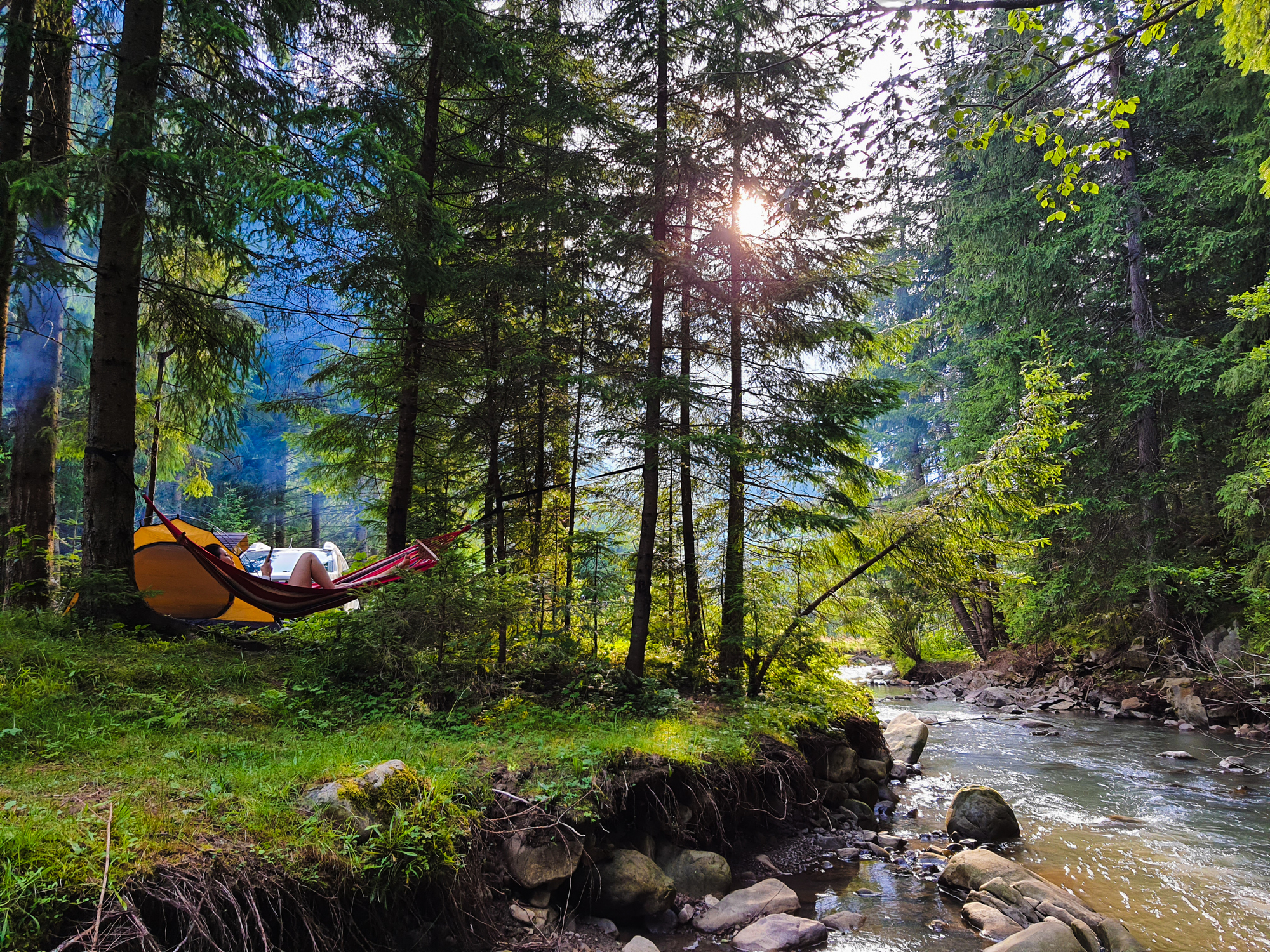 Acampada en la naturaleza