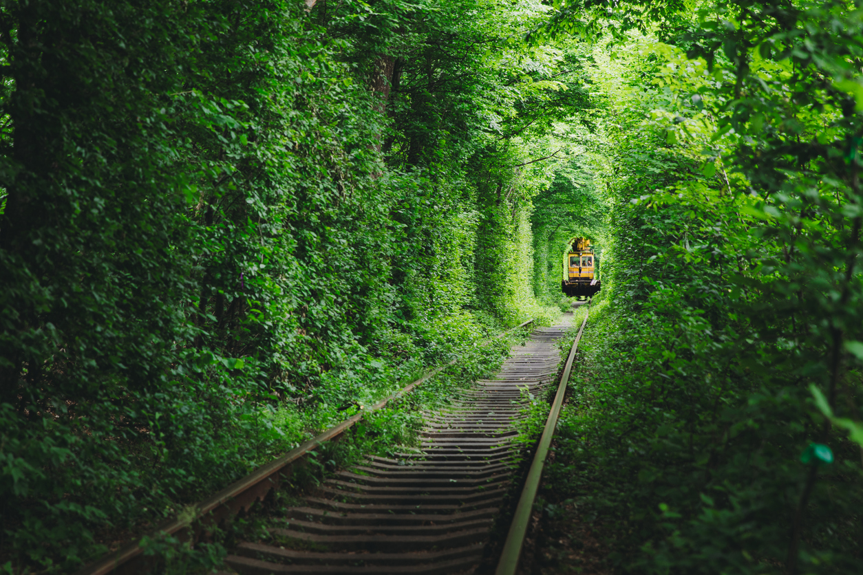 Túnel del amor en Ucrania