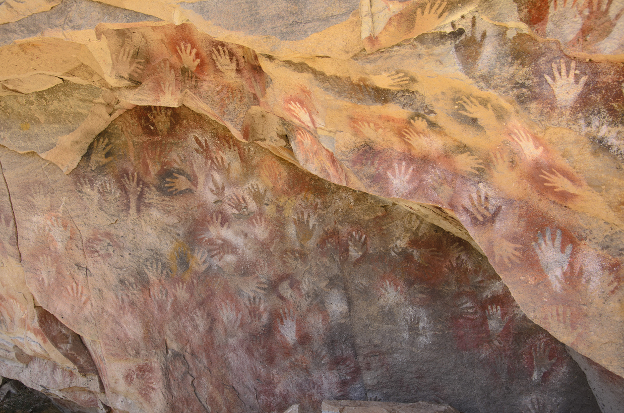 Cueva de las manos en Santa Cruz, Patagonia (Argentina)