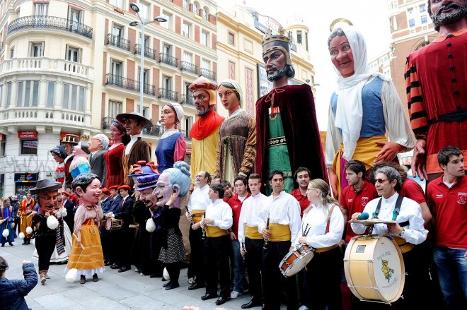 Gigantes y Cabezudos en San Isidro
