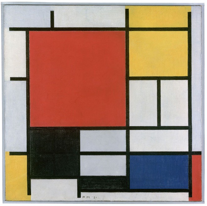 Una de las obras del artista holandés Piet Mondrian