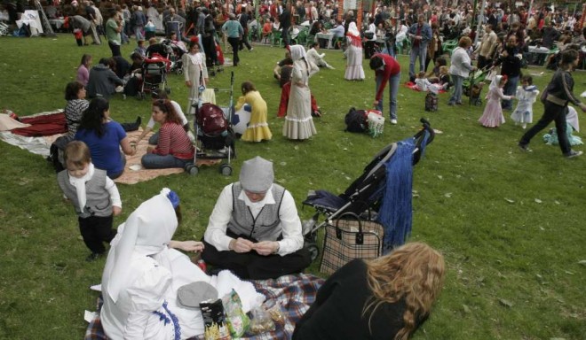 Pradera de San Isidro durante las fiestas