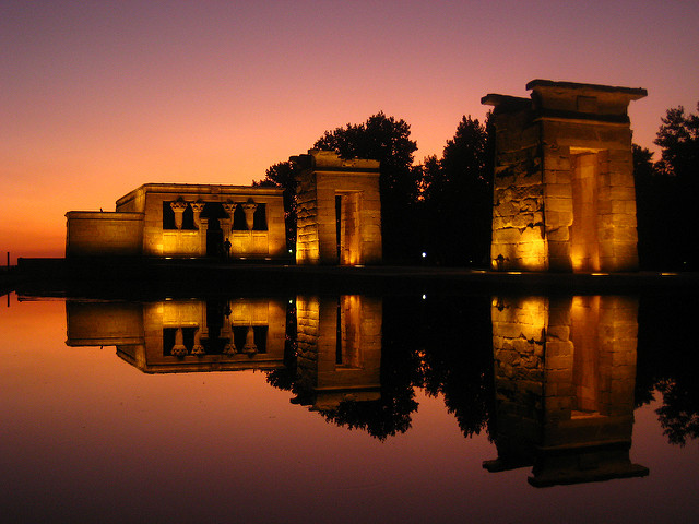 Templo de Debod al atardecer