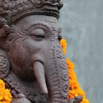ganesha with balinese barong masks flowers necklace and ceremonial picture id683244782 150x150