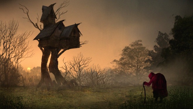Baba Yaga y su choza con patas de gallina