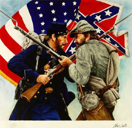 Soldado unionista y confederado