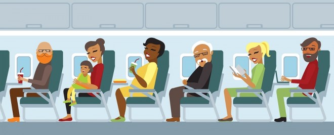 Espacio para las piernas en las aerolíneas