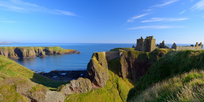 Dunnottar-Escocia-acantilado-mar