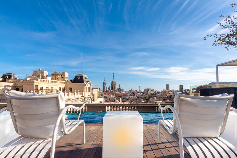 Rooftop del Hotel Ohla, en Barcelona