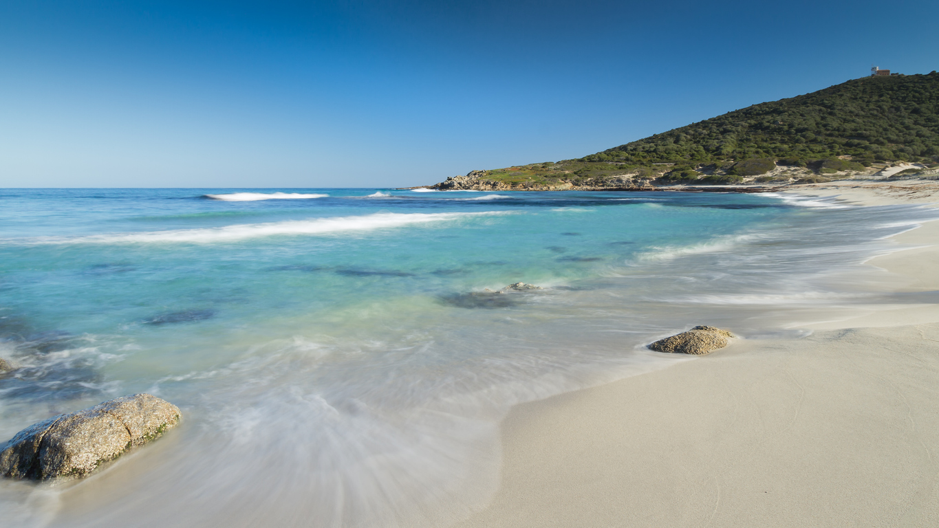 Playa de Bodri, en Córcega