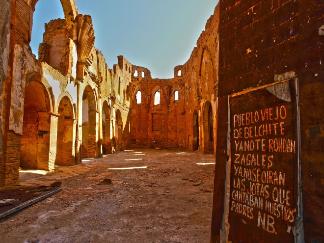 Ruinas de Belchite, en la provincia de Zaragoza