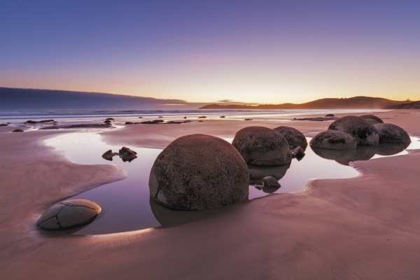 Playa de Koekohe, en Nueva Zelanda