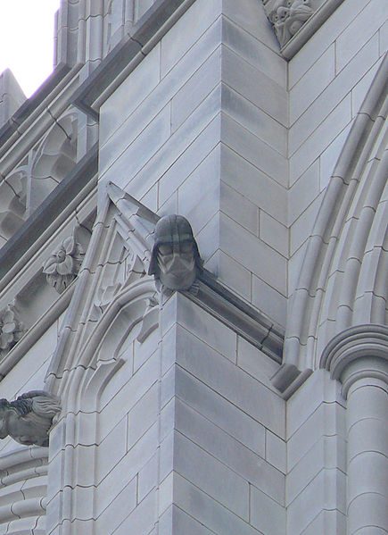 Gárgola de Darth Vader, en la Catedral Nacional de Wasinghton