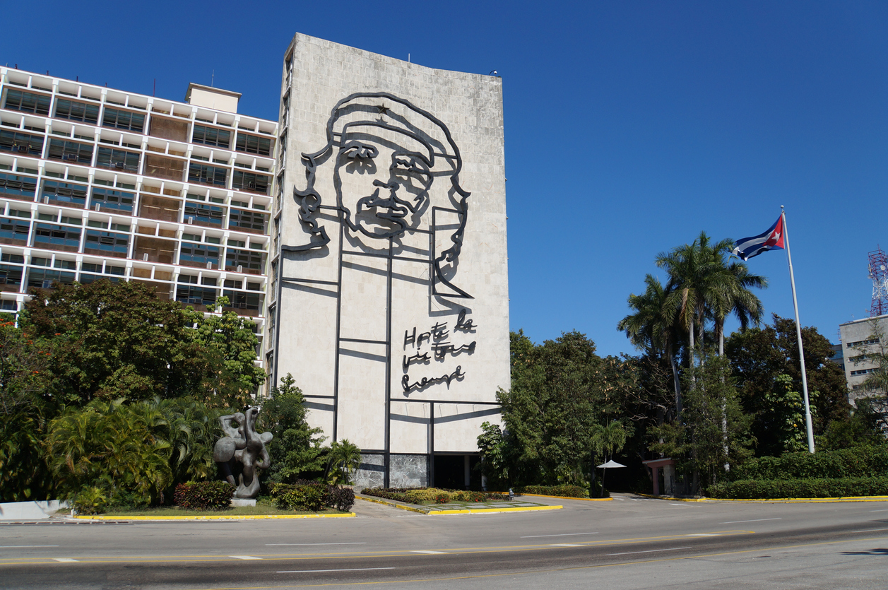 El Che Guevara en la Plaza de la Revolucion de La Habana