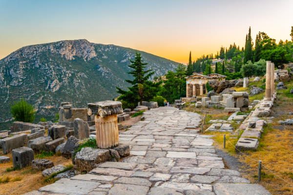 Sitio arqueológico de Delfos, en Grecia