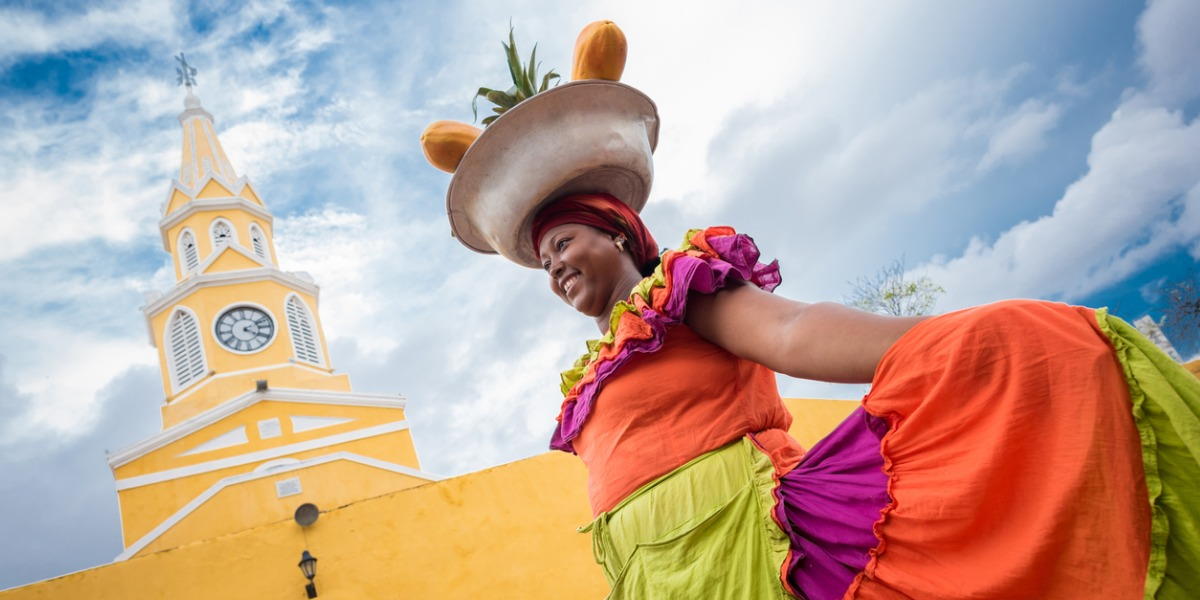 Palenquera en Cartagena (Colombia)