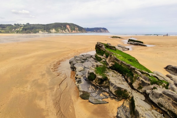 Playa de Rodiles, en Asturias