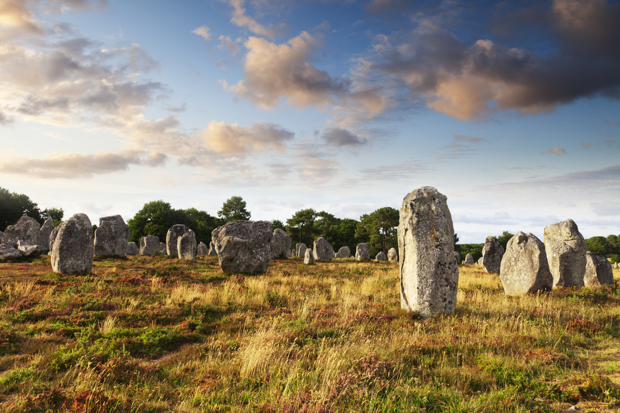 El monumento neolítico de Carnac, en la Bretaña francesa