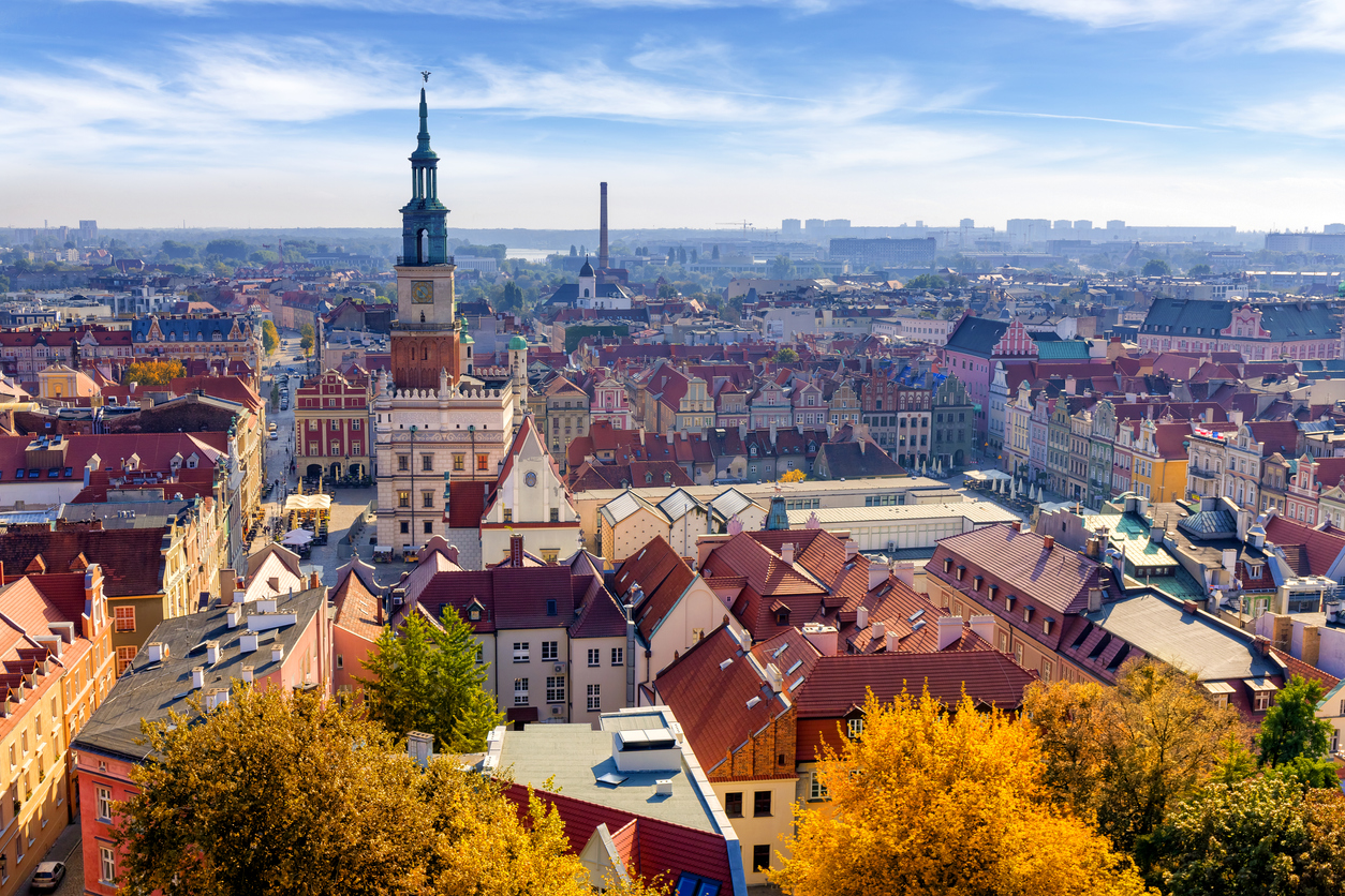 Vistas de Poznan, en Polonia