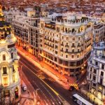 aerial view and skyline of madrid at dusk spain europe picture id951917136 150x150