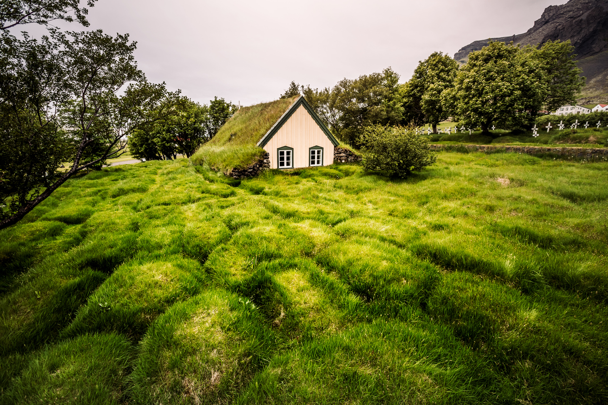 Casitas de turba en Islandia