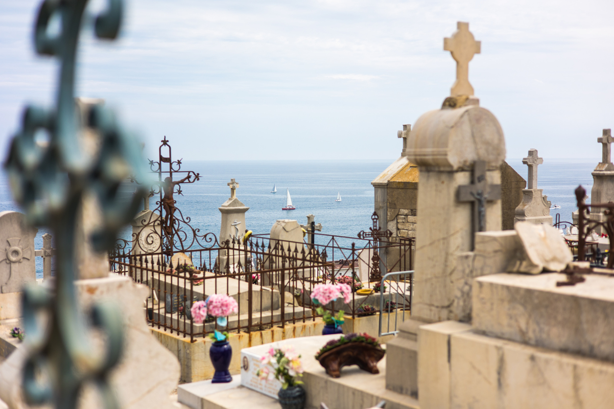 Cementerio marino en Sete, Francia