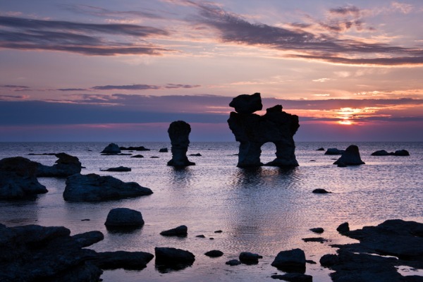 Isla de Gotland al atardecer
