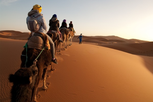Caravana en el desierto del Sáhara