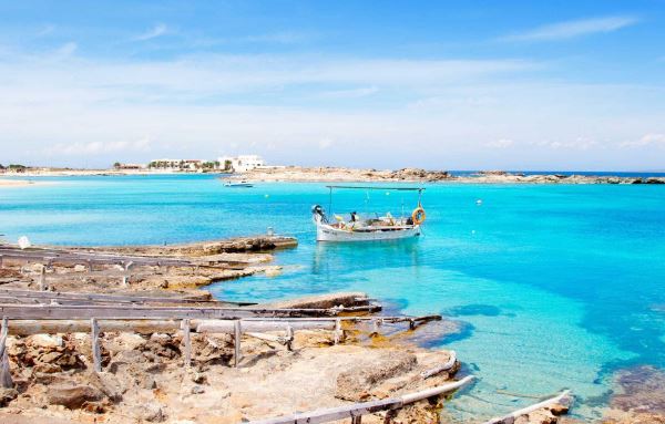 Playa els Pujols, en Formentera