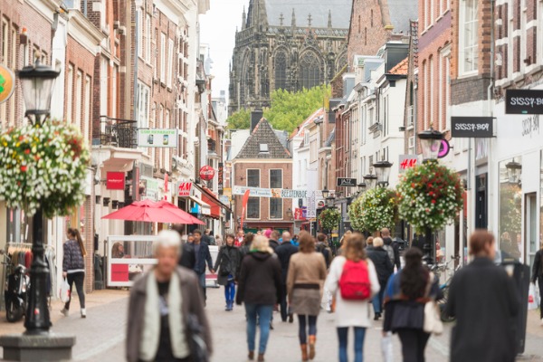Calle comercial en Utrecht