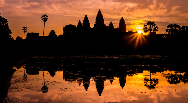 Puesta de sol en Angkor