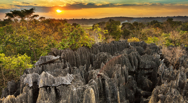 Puesta de sol en Madagascar