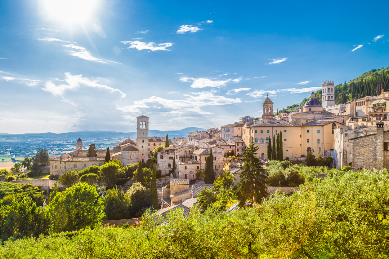 Vista de Asís, en la región italiana de Umbria