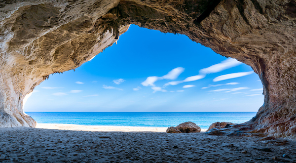 Vistas desde Cala Luna, en Cerdeña