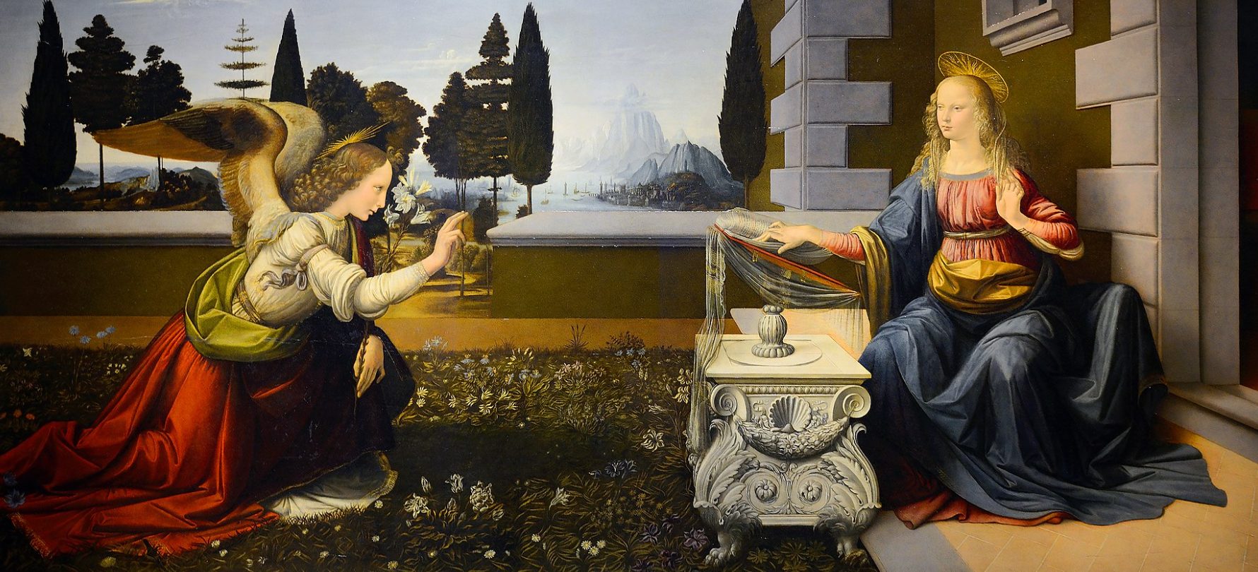 La Anunciación de Leonardo.