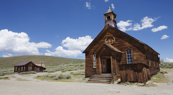 Iglesia de madera en Bodie