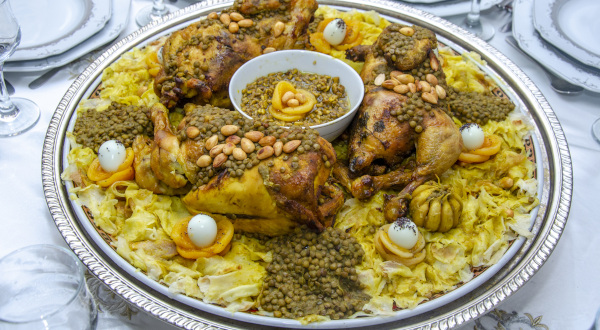 Plato de rfissa, tradicional plato de Marruecos