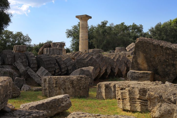 Ruinas del Templo de Zeus en Olimpia