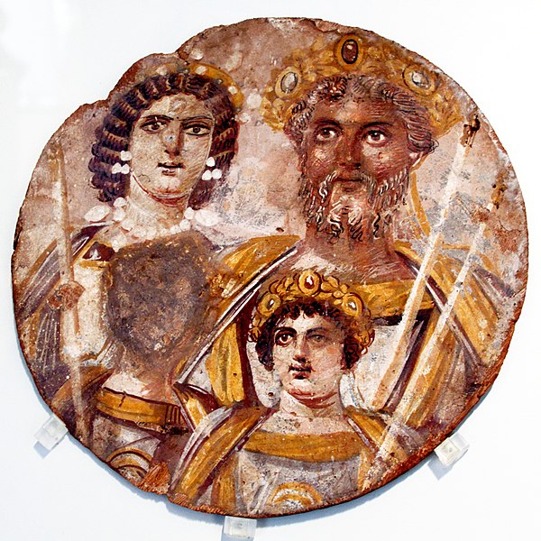 Pintura de la familia de Septimio Severo en el Altes Museum