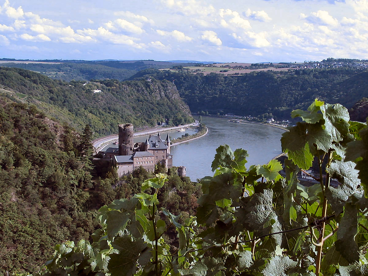Vistas del Burg Katz y del risco de Lorelei